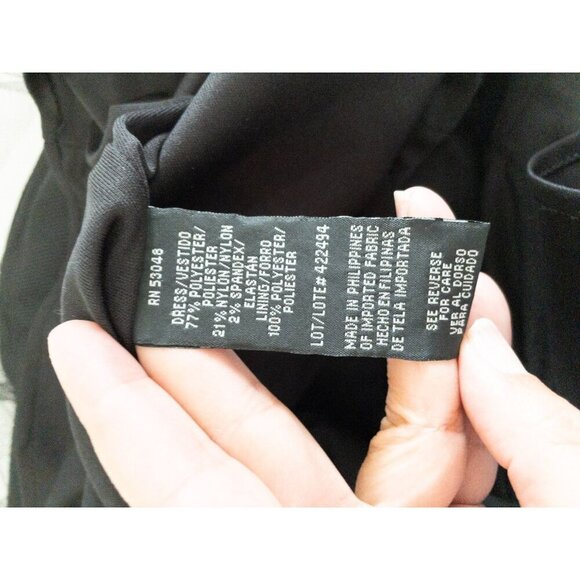 Vintage 2000s Off-Shoulder Blue & Black Glitter Lace Lined Dress S Prom - Picture 9 of 14